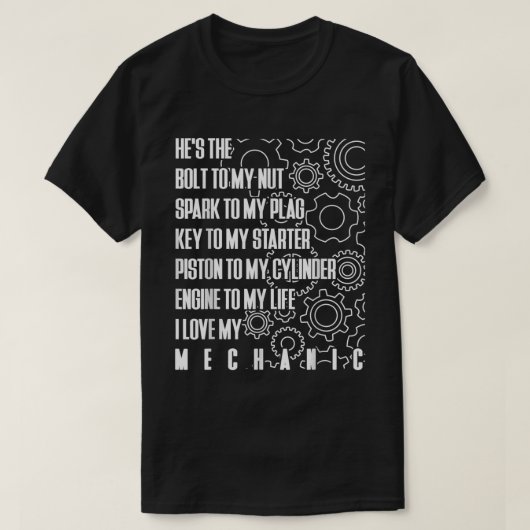 私の整備士が大好きです Tシャツ (デザイン正面)