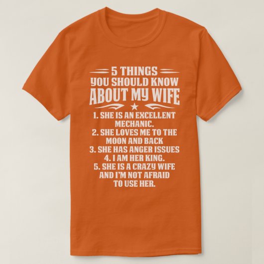 私の整備士妻について5つ Tシャツ (デザイン正面)