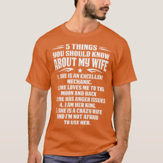 私の整備士妻について5つ Tシャツ