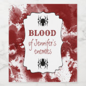 私の敵のハロウィーンの血 ワインラベル (シングルラベル)