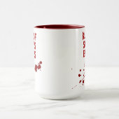 私の敵の恐ろしい(ばちゃばちゃ)跳ねるの血ハロウィーン マグカップ (中央)