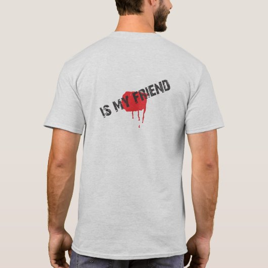 私の敵の敵は私の友人のTシャツです Tシャツ (裏面)
