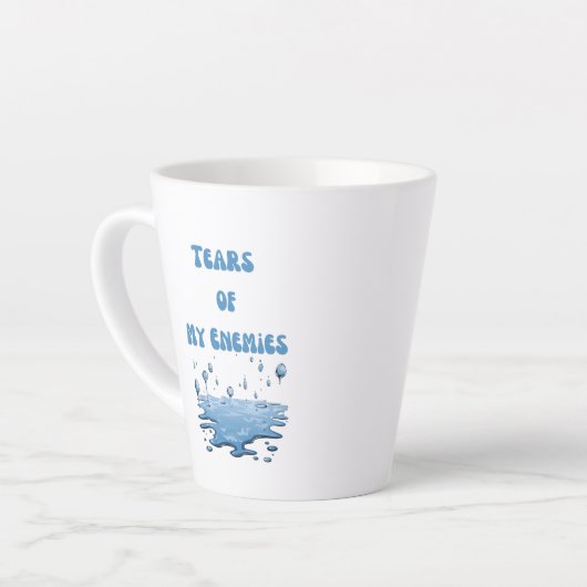私の敵の涙 – Mug -ユーモアのあるギフトおもしろい00 カフェラテマグ (左アングル)