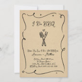 私の料理でBBQのリハーサルディナーの招待状 招待状 (正面)