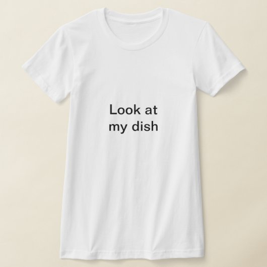 私の料理を見て - おもしろ可愛い Tシャツ (レイダウン)