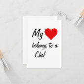 私の料理人へのカード カード (正面/裏面インサイチュ)