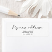 私の新しいアドレスかわいい動く差出人住所 ラベル (インサイチュ)