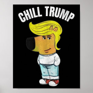 私の新しいキャラクターは冷たいトランプミームのおもしろい寒さ ポスター