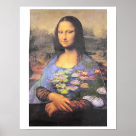 私の新しいドレス – Mona Lisa in a Monet - collage 2024 ポスター
