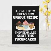 私の新しいレシピユーモアのベーカーのようなユニーク愚か者を願う カード (黄色い花)