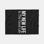 私の新しい人生は良い人生だ -  フリースブランケット (正面(横))