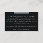 私の新しい仕事の名刺を愛して下さい 名刺 (裏面)