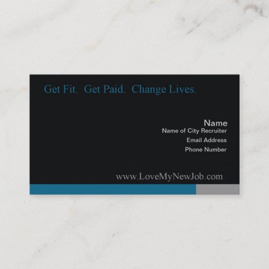 私の新しい仕事の名刺を愛して下さい 名刺 (正面)