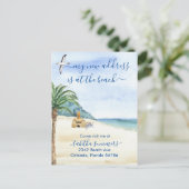 私の新しい住所 海辺の移動 オーシャン シー 案内ポストカード (スタンド正面)