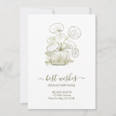 私の新しい家エレガント金中国の工場の移動 案内状 (正面)