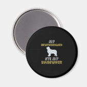 私の新しい家食べ地の宿題 |おもしろい犬引用文 マグネット (正面/裏面)