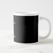 私の新しい家食べ地の宿題 | Newfie dog gift ジャンボコーヒーマグカップ (右)