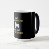 私の新しい家食べ地の宿題 | Newfie dog gift モーフィングマグカップ (正面右)