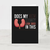 私の新しい腎臓は良い腎臓の寄付に見える カード (正面)