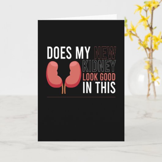 私の新しい腎臓は良い腎臓の寄付に見える カード (黄色い花)