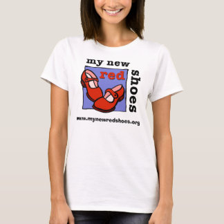 私の新しい赤は彼女のためのTシャツに蹄鉄を打ちます Tシャツ