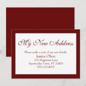 私の新しエレガントいアドレ縁どスBurgundy & White エンクロージャーカード (正面/裏面)