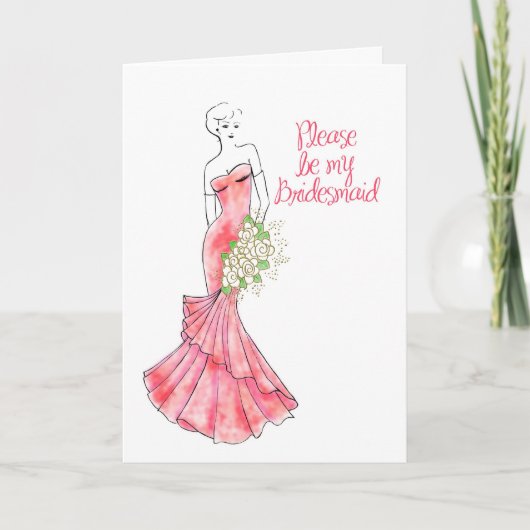 私の新婦付添人があって下さい 招待状 (正面)