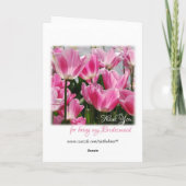 私の新婦付添人があることをありがとう サンキューカード (裏面)