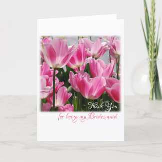 私の新婦付添人があることをありがとう サンキューカード