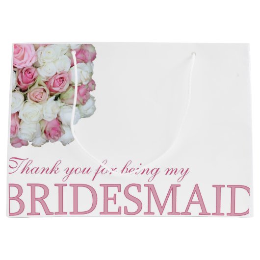 私の新婦付添人があることをありがとう ラージペーパーバッグ (正面)