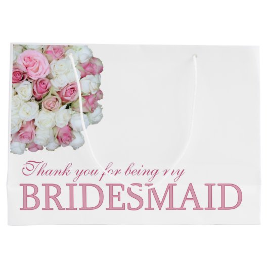 私の新婦付添人があることをありがとう ラージペーパーバッグ (裏面)