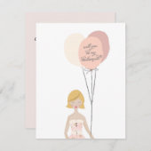 私の新婦付添人ですか。 |の新婦付添人カード 招待状 (正面/裏面)