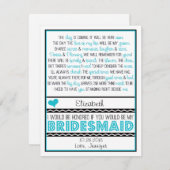 私の新婦付添人ですか。 ターコイズか黒い詩V2 招待状 (正面/裏面)