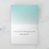 私の新婦付添人ですか。 ティール(緑がかった色) 招待状 (内部)