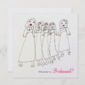 私の新婦付添人ですか。 招待状 (正面/裏面)