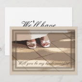 私の新婦付添人ですか。 新婦付添人カード 招待状 (正面/裏面)