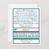 私の新婦付添人ですか。 青か黒い教女 招待状 (正面/裏面)