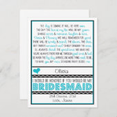 私の新婦付添人ですか。 青か黒い詩の姪 招待状 (正面/裏面)