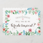 私の新婦付添人です、私は私がことを言うことができません 招待状 (正面/裏面)