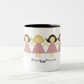 私の新婦付添人のマグです ツートーンマグカップ (中央)
