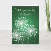 私の新婦付添人の夏の輝きのエメラルドグリーンがあって下さい 招待状 (正面)