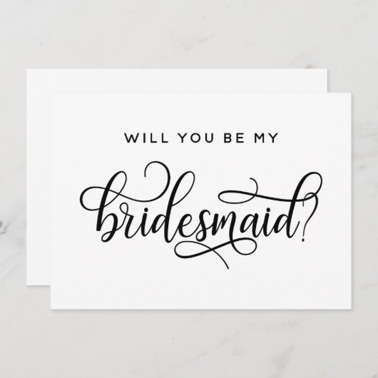 私の新婦付添人の提案カードです 招待状 (正面/裏面)