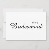 私の新婦付添人の結婚式のサンキューカードへのかわいい上品 サンキューカード (正面)