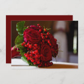 私の新婦付添人の花束の招待状です 招待状 (正面/裏面)