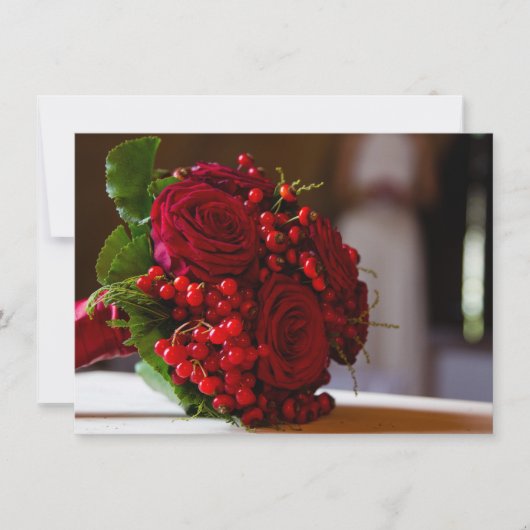 私の新婦付添人の花束の招待状です 招待状 (正面)