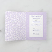 私の新婦付添人の薄紫のテディー・ベアのカップルの招待があって下さい 招待状 (内部)