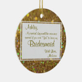 私の新婦付添人の記念品があって下さい セラミックオーナメント (右)