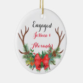 私の新婦付添人の陶磁器の(雄ジカの)枝角のオーナメントです セラミックオーナメント (右)