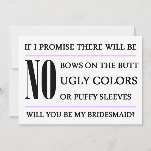 私の新婦付添人カードです 招待状 (正面)