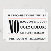 私の新婦付添人カードです 招待状 (正面/裏面)